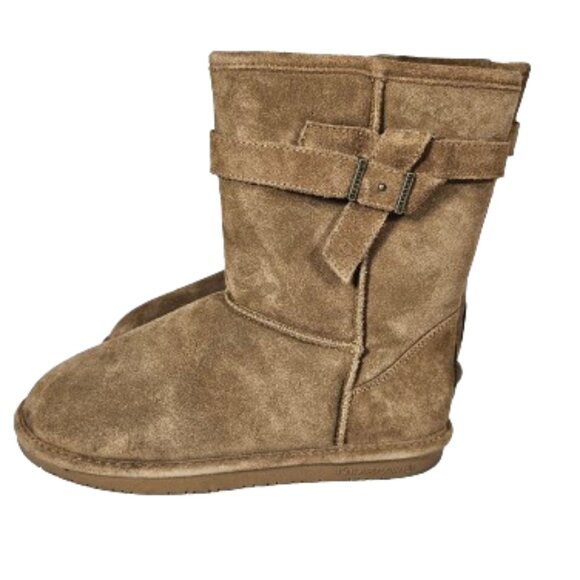 Bearpaw Brown Suede Lined Boots Women's Size 10 1960W--Val - Picture 1 of 13